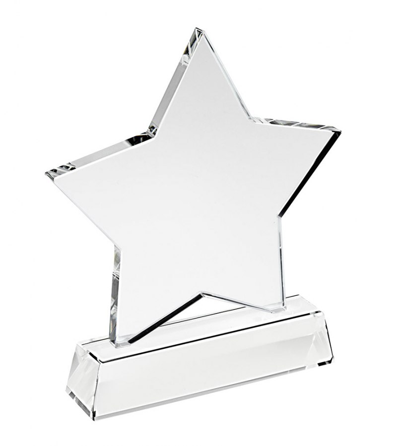 Trofeo Stella In Vetro Mm 160 Base H 30