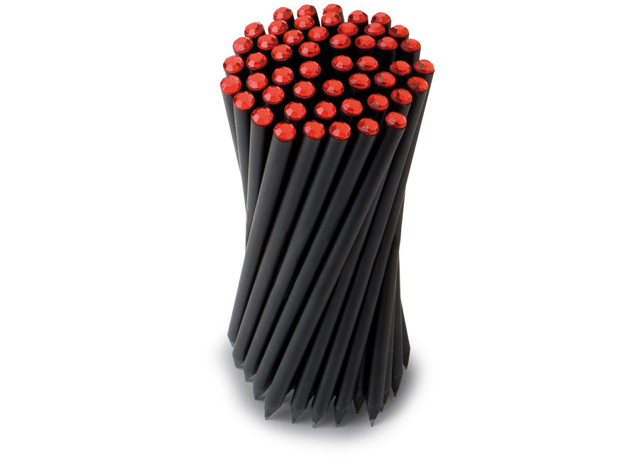Tubo Pvc Con Matite Cristallo Rosso