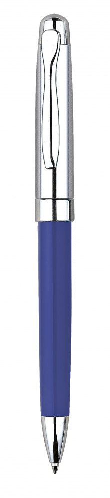 Penna In Metallo-Cromata/Blu Lucido