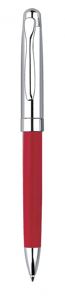 Penna In Metallo-Cromata/Rosso Lucido