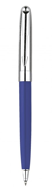 Penna In Metallo-Cromata/Blu Lucido