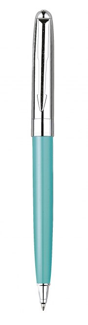 Penna In Metallo-Cromata/Azzurro Lucido
