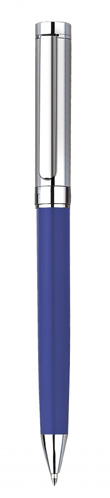 Penna In Metallo-Cromata/Blu Lucido