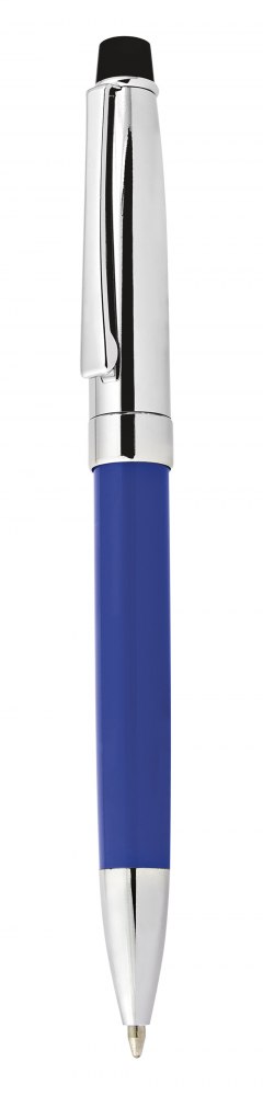Penna In Metallo-Cromata/Blu Lucido