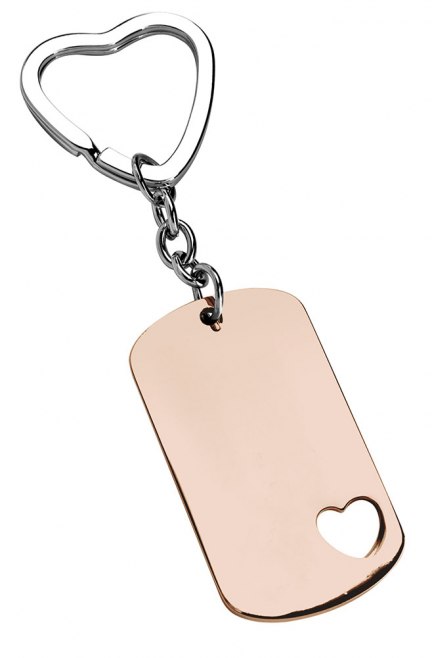 Portachiavi Foro Cuore Rosato - No Box