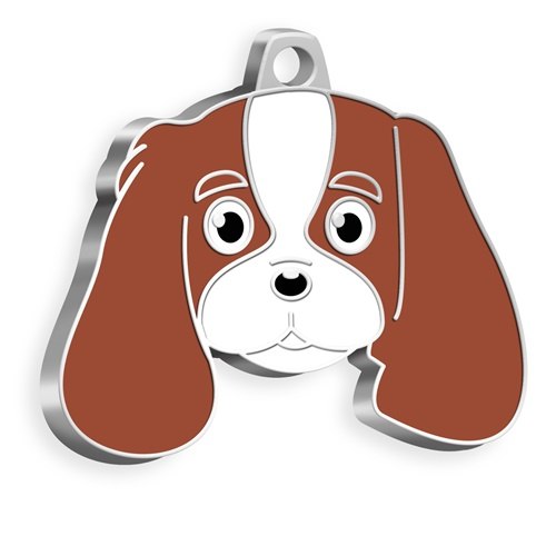 Medaglietta Cane Cavalier King Marrone