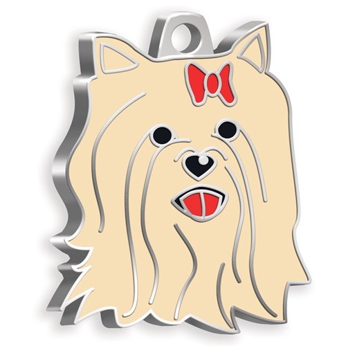 Medaglietta Cane Yorkshire Crema