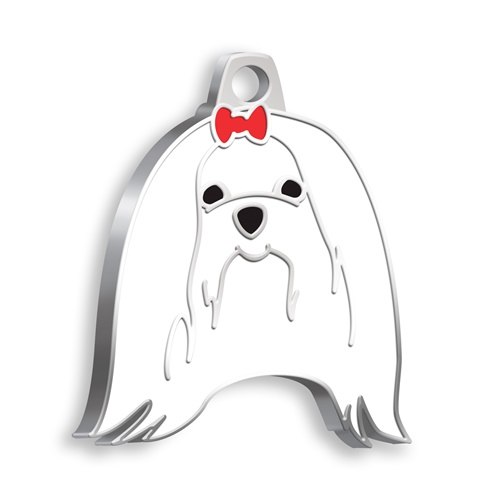 Medaglietta Cane Maltese Bianco