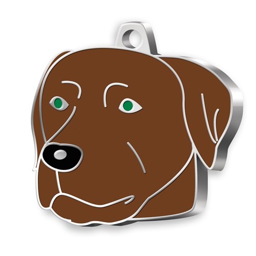Medaglietta Cane Labrador Cioccolato