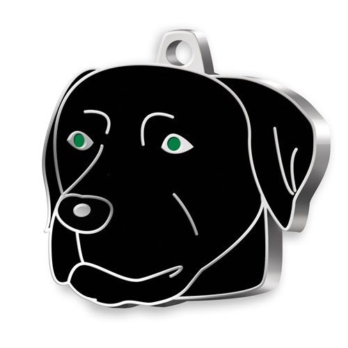 Medaglietta Cane Labrador Nero