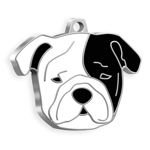 Medaglietta Cane Bulldog Nero