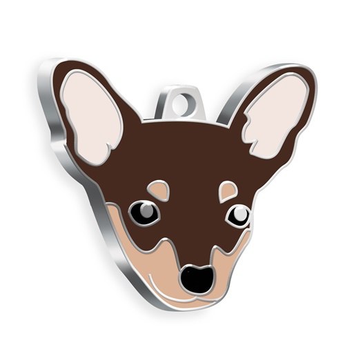 Medaglietta Cane Pinscher Marrone