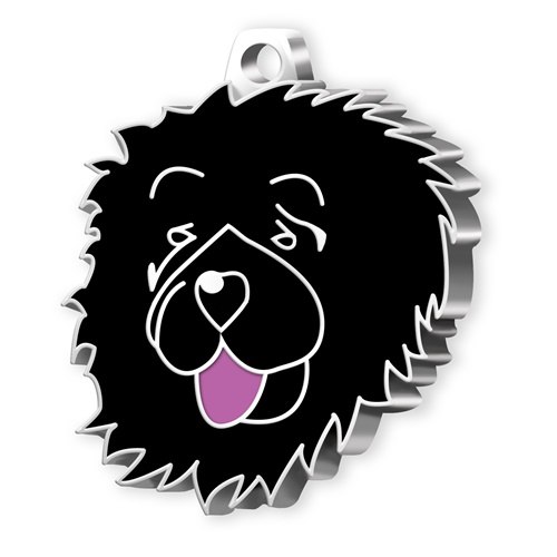 Medaglietta Cane Chow Chow Nero