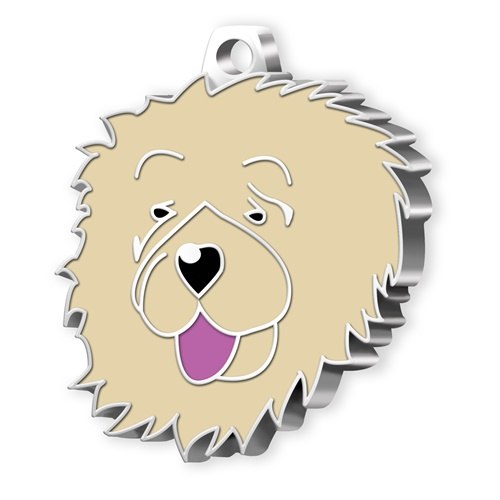 Medaglietta Cane Chow Chow Crema