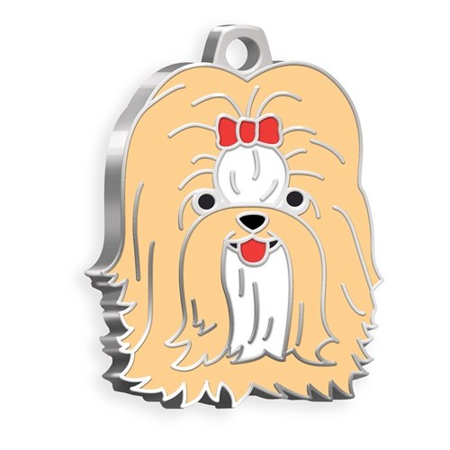 Medaglietta Cane Shihtzu Crema