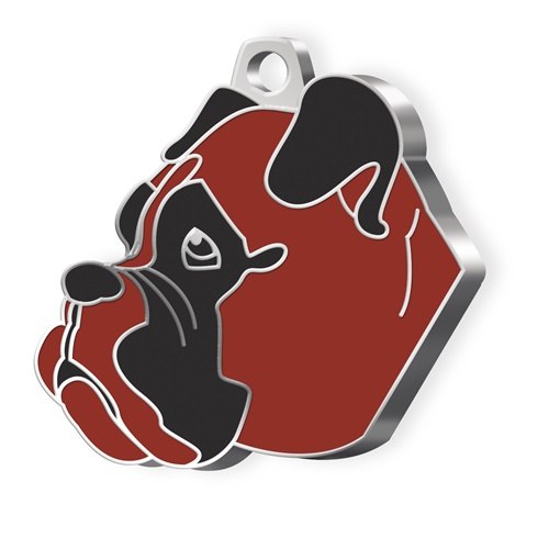Medaglietta Cane Boxer Marrone