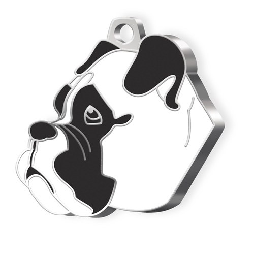 Medaglietta Cane Boxer Bianco