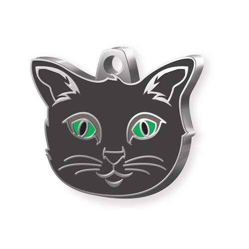 Medaglietta Gatto D'angora Nero