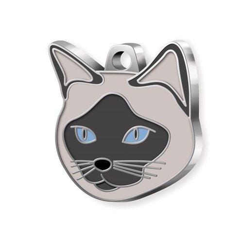 Medaglietta Gatto Siamese Grigio
