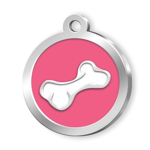 Medaglietta Cerchio Osso Rosa