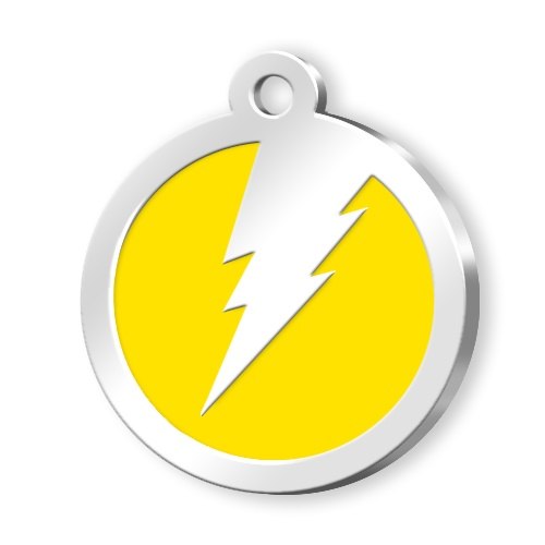 Medaglietta Cerchio Fulmine Giallo