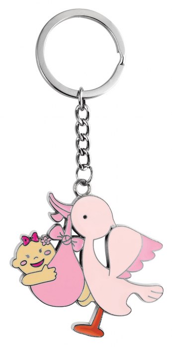 Portachiavi Cicogna Rosa No Box Outlet