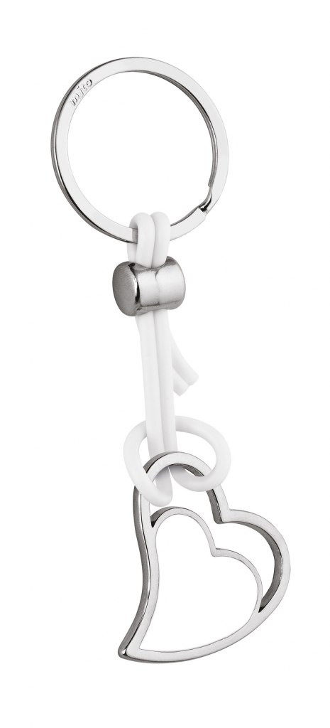Portachiavi Cuore Pvc Bianco - No Box