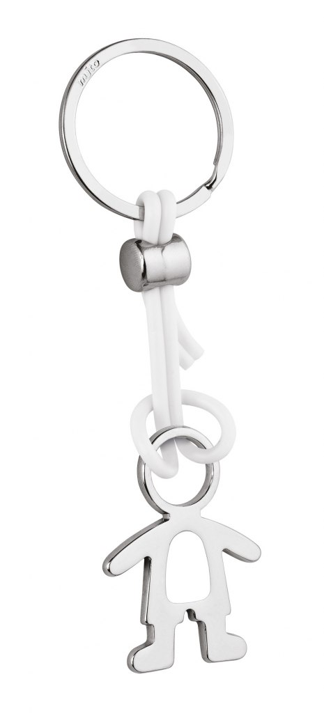 Portachiavi Bimbo Pvc Bianco - No Box