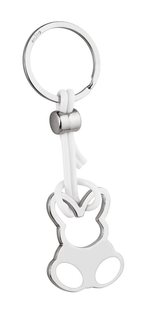 Portachiavi Coniglietto Pvc Bianco Nobox