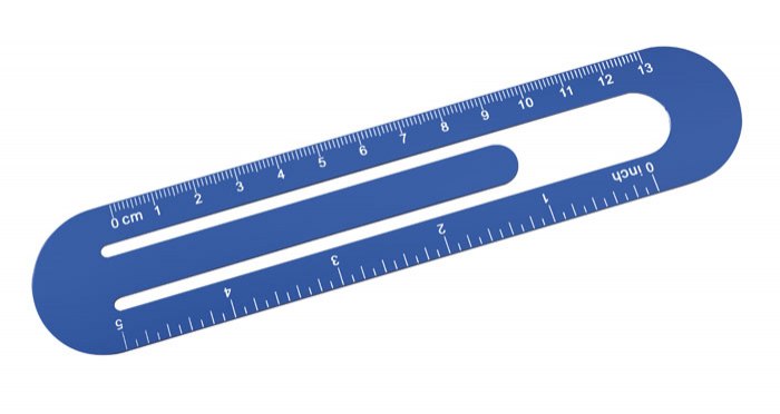 Righello Alluminio Anodizzato Blu