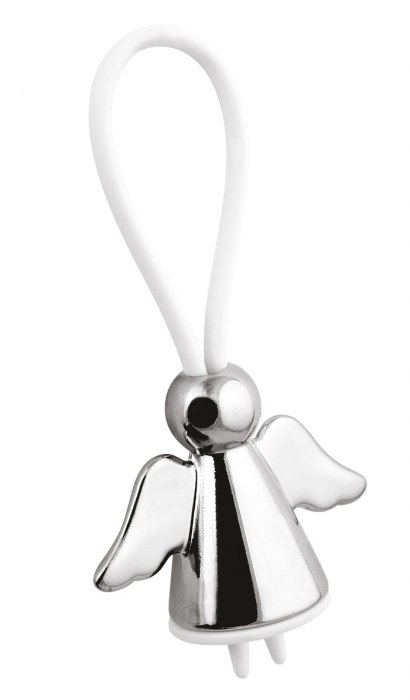 Portachiavi Angelo Cavetto Pvc Bianco