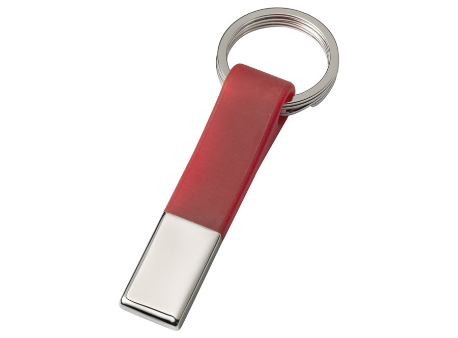 Portachiavi Doppio Anello Rosso
