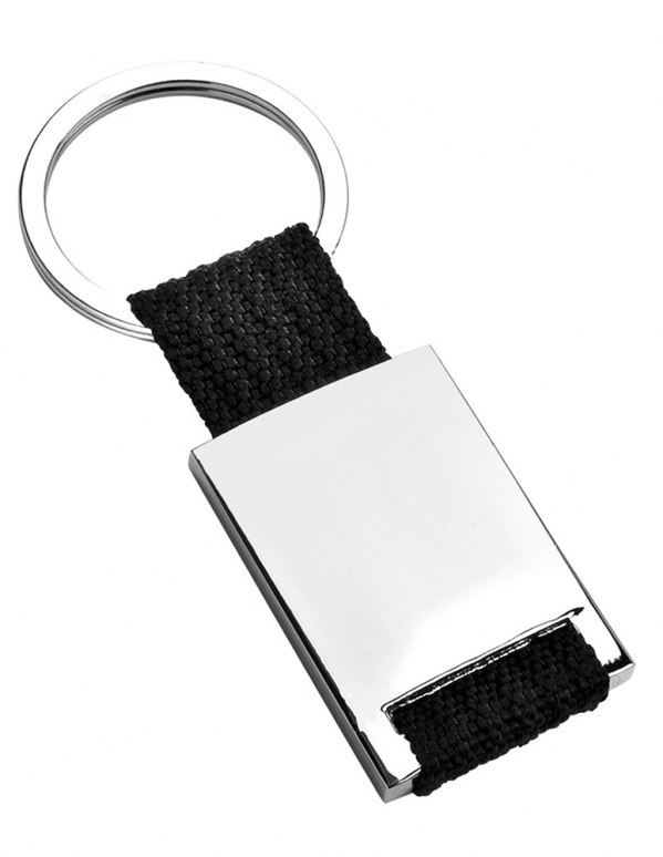 Portachiavi Con Tessuto Nero