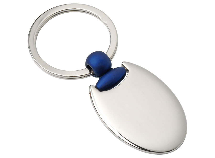 Portachiavi Ovale Gancio Blu