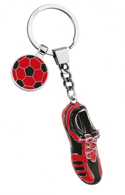 Portachiavi Scarpa Calcio Rosso Nera