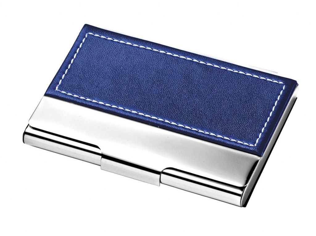 Portabiglietti Metallo - Blu