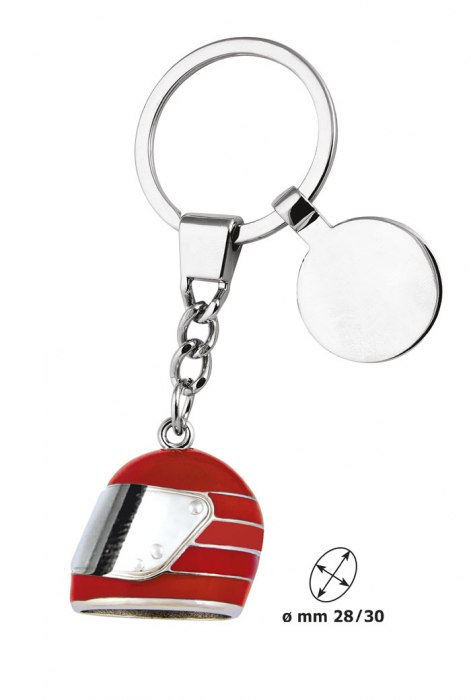 Portachiavi Casco Rosso Con Gettone