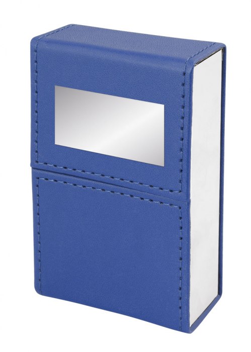 Portasigarette Pu Blu Con Piastra