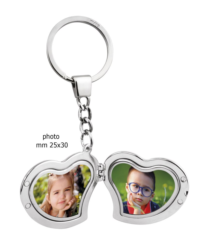 Portachiavi Doppio Portafoto Cuore