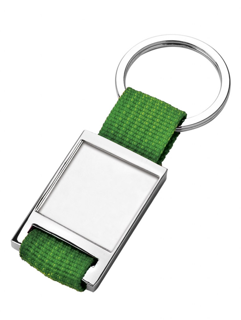 Portachiavi Tessuto Verde Incavo 25X25 M