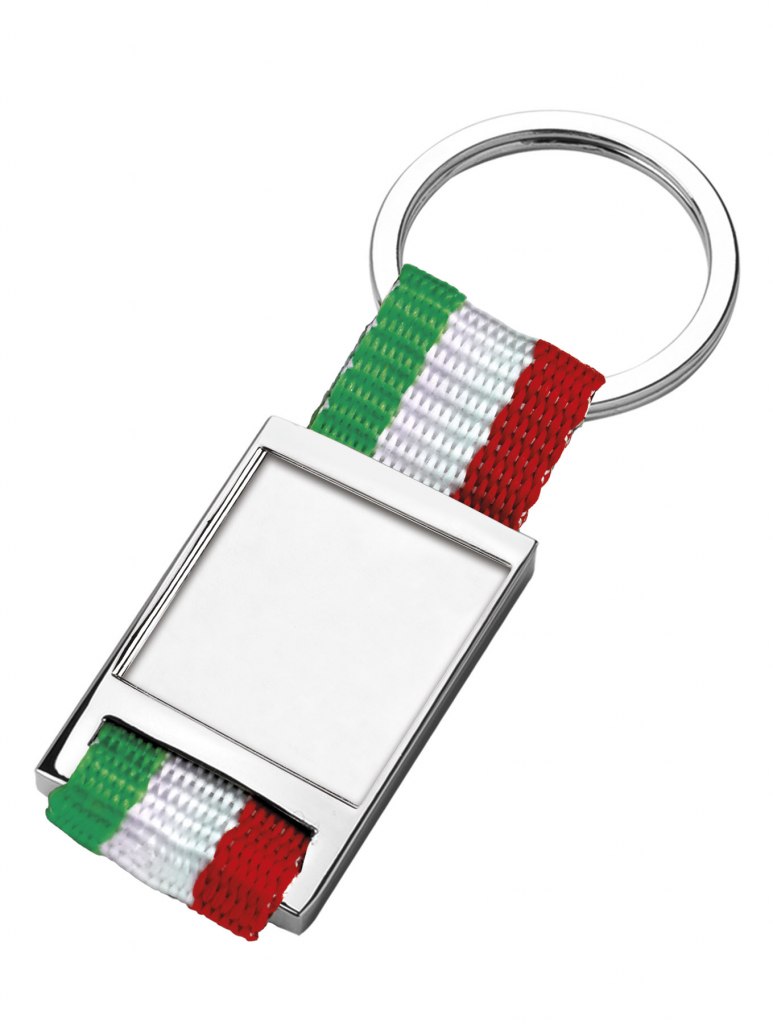 Portachiavi Tessuto Tricolore Incavo 25X