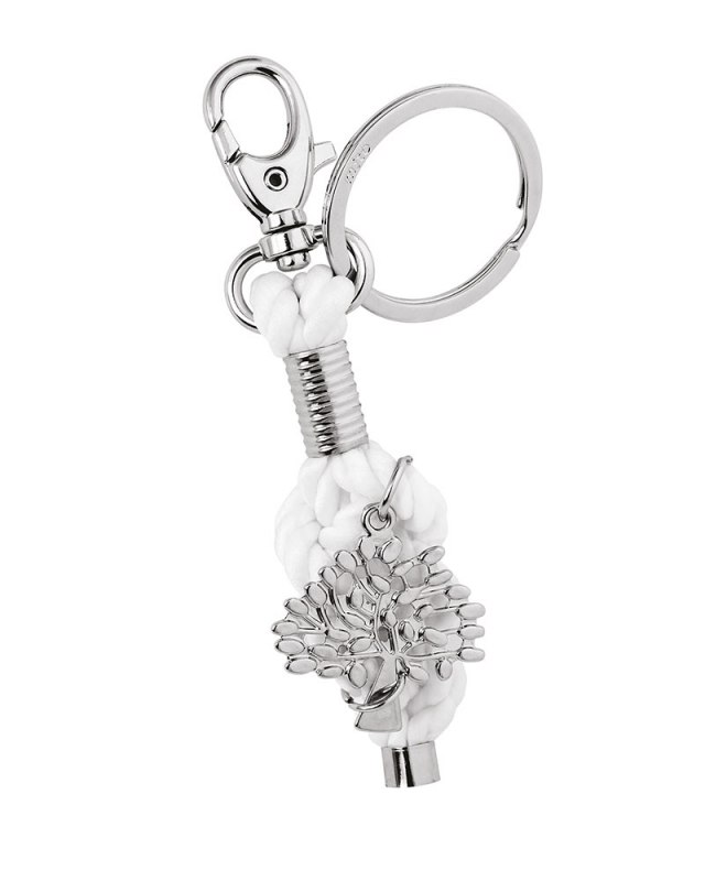 Portachiavi Albero Con Cordoncino Bianco