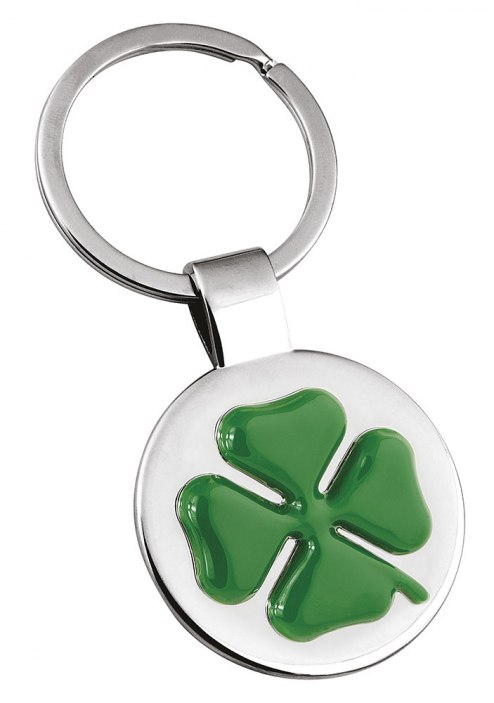 Portachiavi Decoro Quadrifoglio Verde