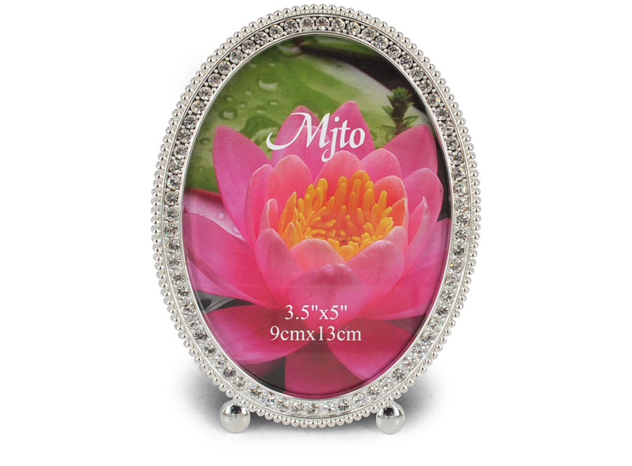 Portafoto Oval Silver Crystal Outlet